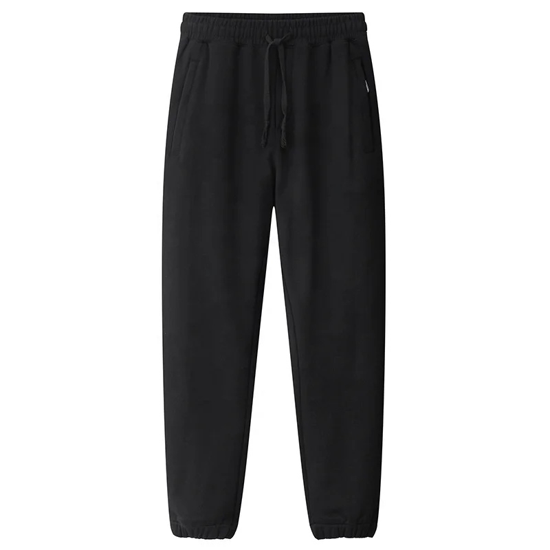 JL-82513 Wholesale Plus Size Men’s Pants Trousers Plain Track Pants Mens Joggers Black Flare Sweatpants