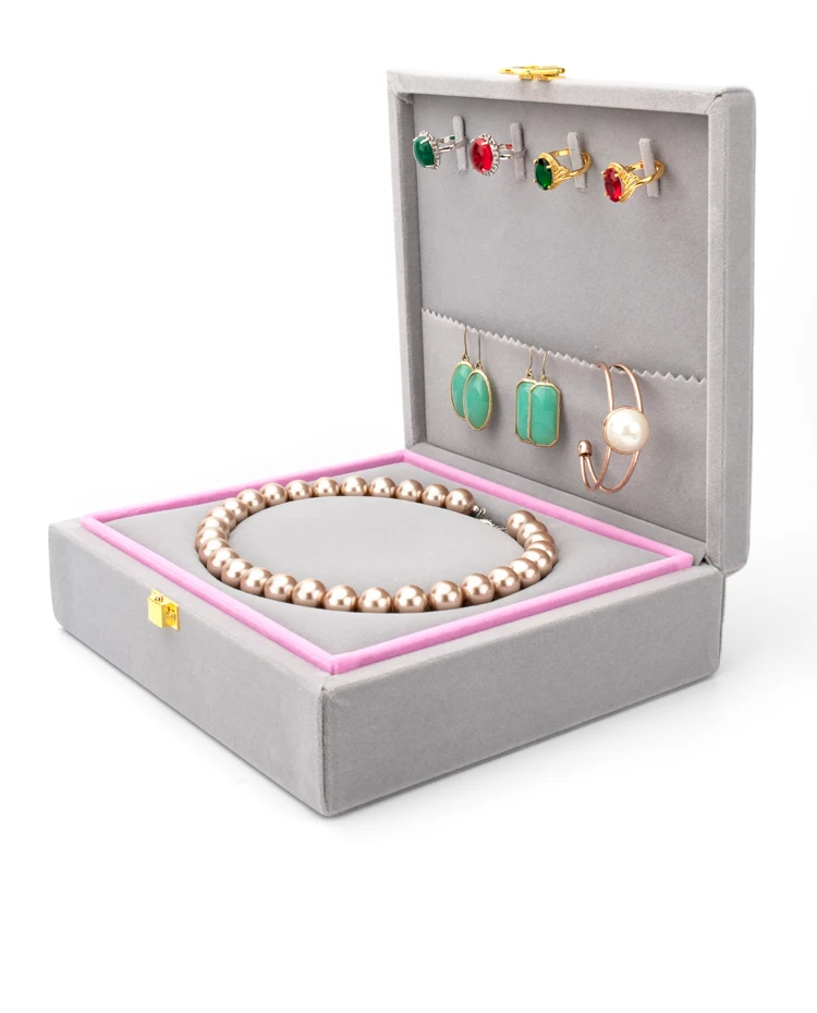Luxury Custom Velvet Fabric For Necklace Jewelry Packaging Box