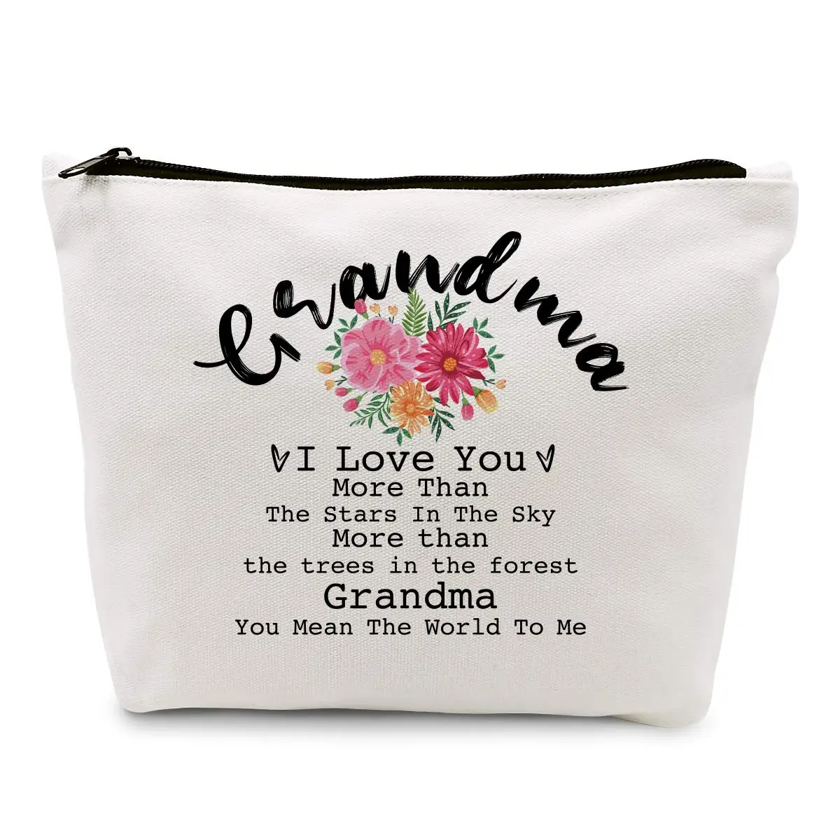 Travel Small Portable Eco canvas Makeup Bags Cotton Cosmetic Bag