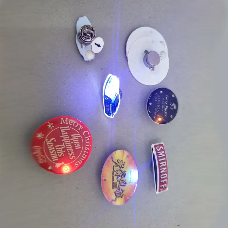 Pin Flash Customizable Flashing LED Enamel Lapel Pin - Metal Craft for Promotions ...