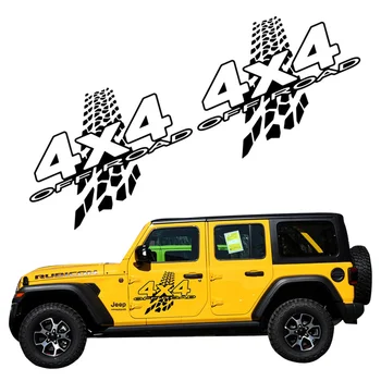 1 Pair Decal Off Road 4x4 Graphic Sticker Creative Reflective for Jeep Four Wheel Drive Body 4x4 Road Sticker