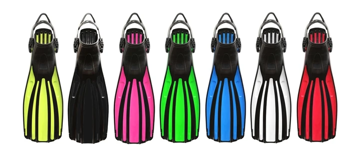 Aloma Hot selling insurance diving flipper adjustable strap firm swim long scuba diving fins supplier