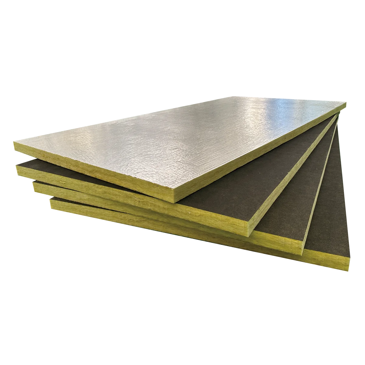 2025 New Fireproof Fiberglass Insulation Duct Board for Hvac 64kg/m3 50mm Glass Wool Panel with Black Tissue and Aluminum Foil