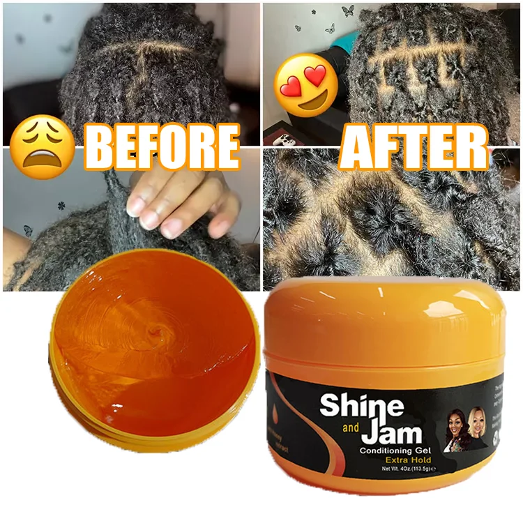 4oz 100ml Strong Hold Wax Hair Edge Control Gel Shine And Jam Gel Hair