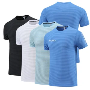 Custom Logo Gym Tshirts Clothes Sportswear for Men Short Sleeve Sports T-shirt Men's Quick Dry- Fit Sport Running T-shirt