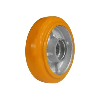 Yellow Color Polyurethane Caster Wheels Heavy Duty Trolley PU Wheels