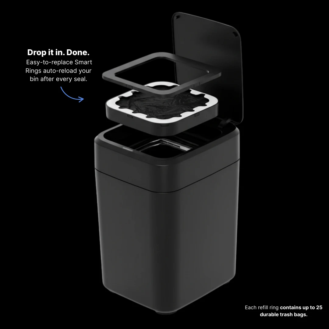 Smart Trash Can with Automatic Self Package Seal Change Smart Trash Can with Automatic Self Package Seal Change