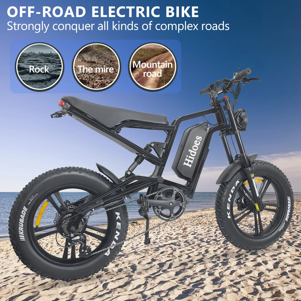 Dropshipping US EU Warehouse Hidoes B6 electric bicycle e bike 60km/h Range 48V 1200W electric bikes for sale