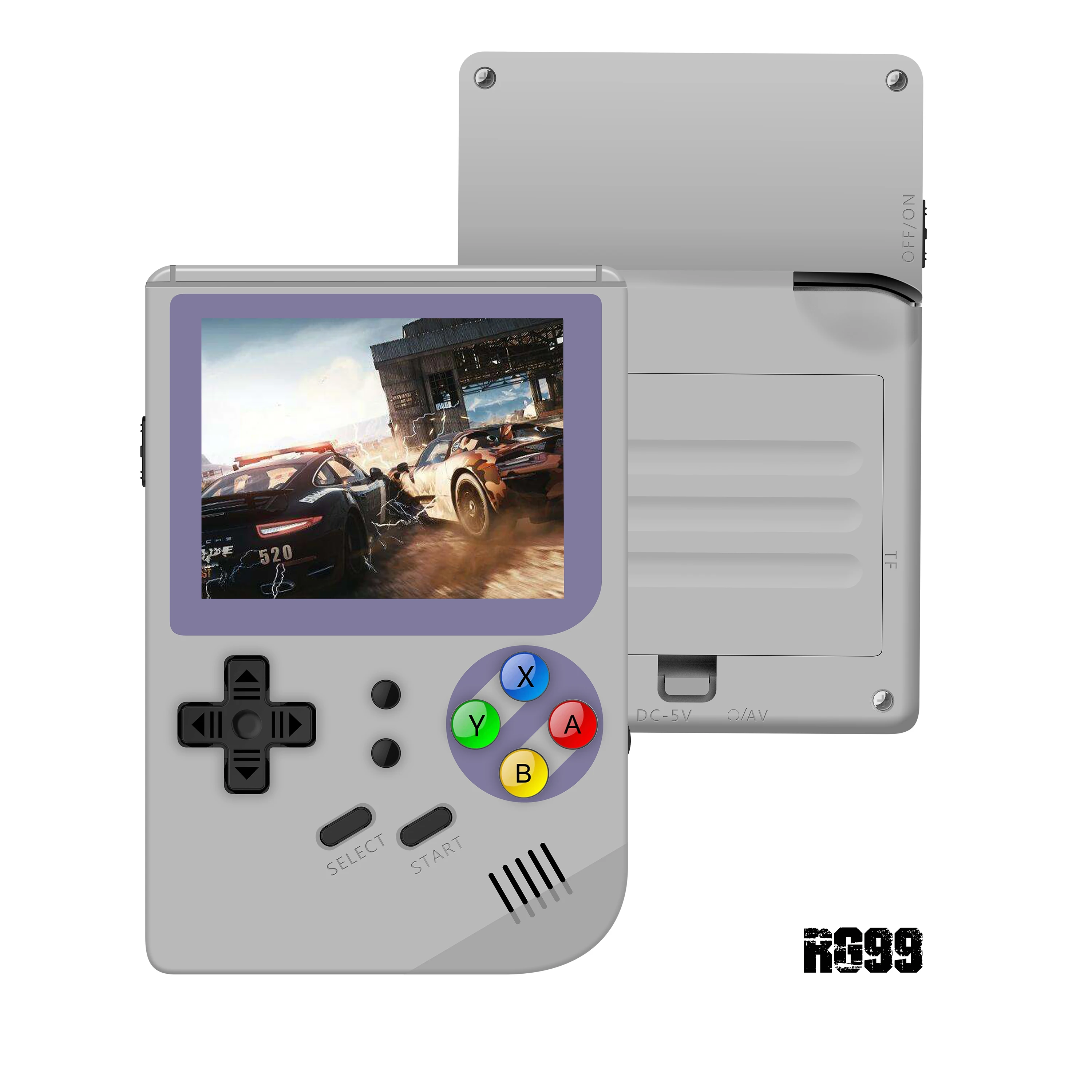新しい2.8インチRg99レトロゲームプレーヤービデオ音楽