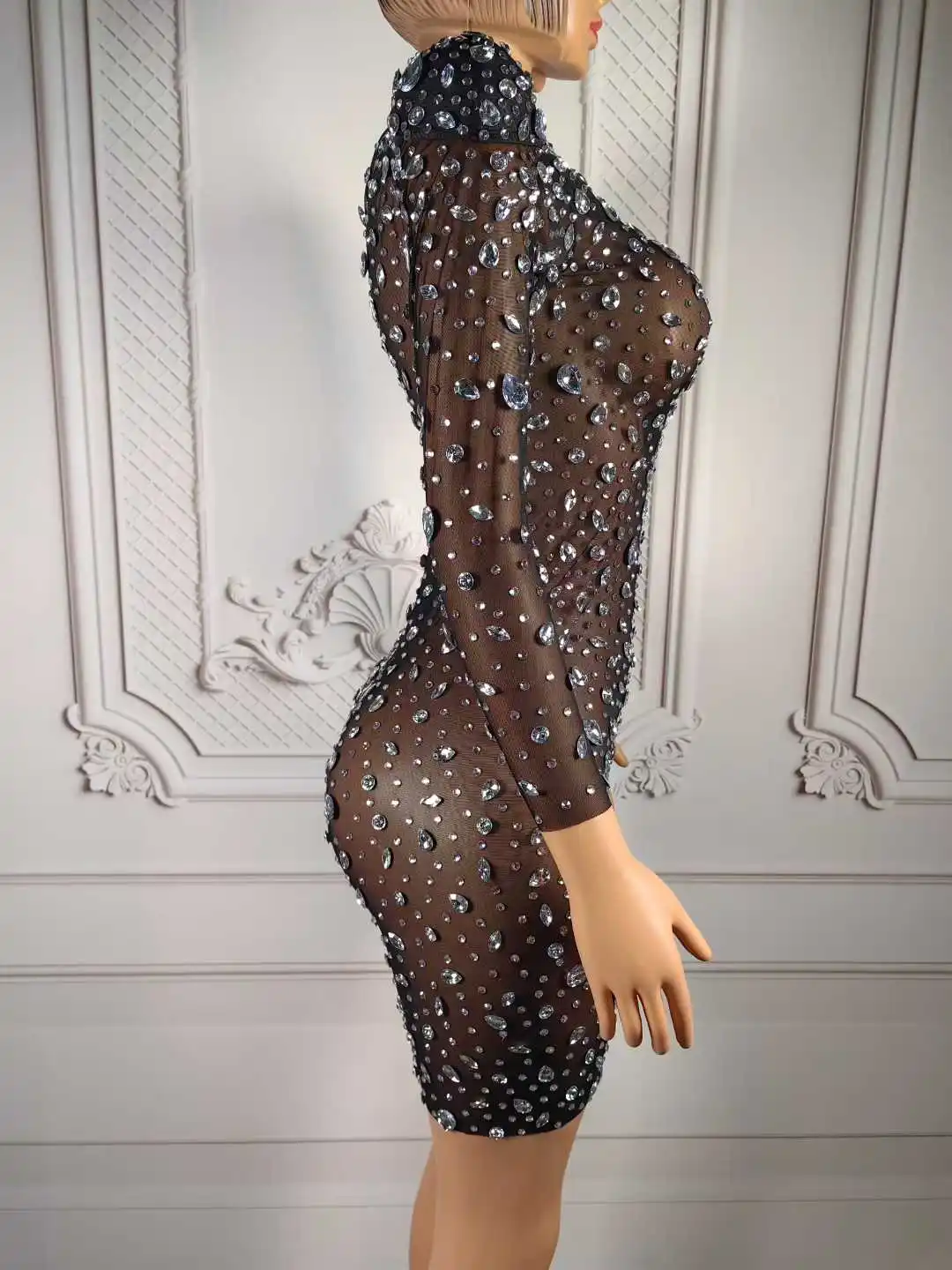 AD2731 Latest Fashion Dress Design Sexy Hot Nightclub Dress for Women Ladies Transparent Sexy Night Dress