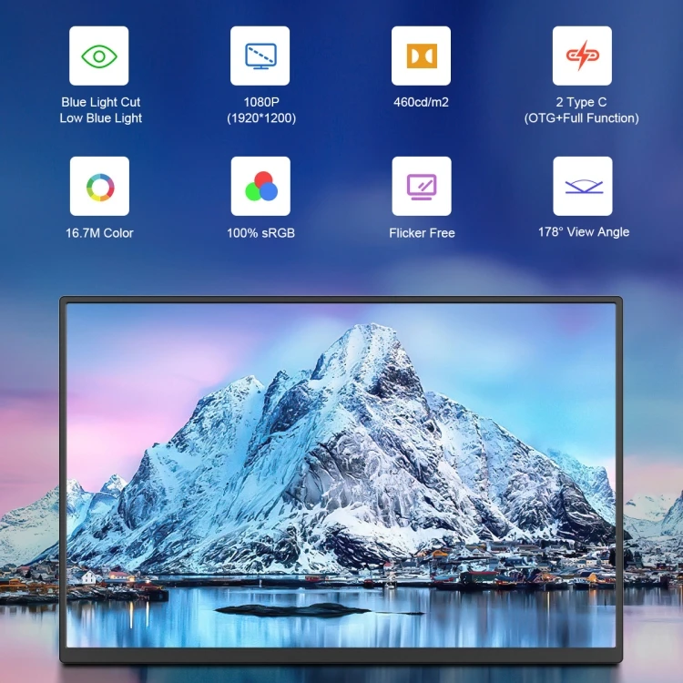 GMK ポータブルモニター KD4 新製品売れ筋GMK KD4 14インチHDR1080P IPSスクリーンポータブル