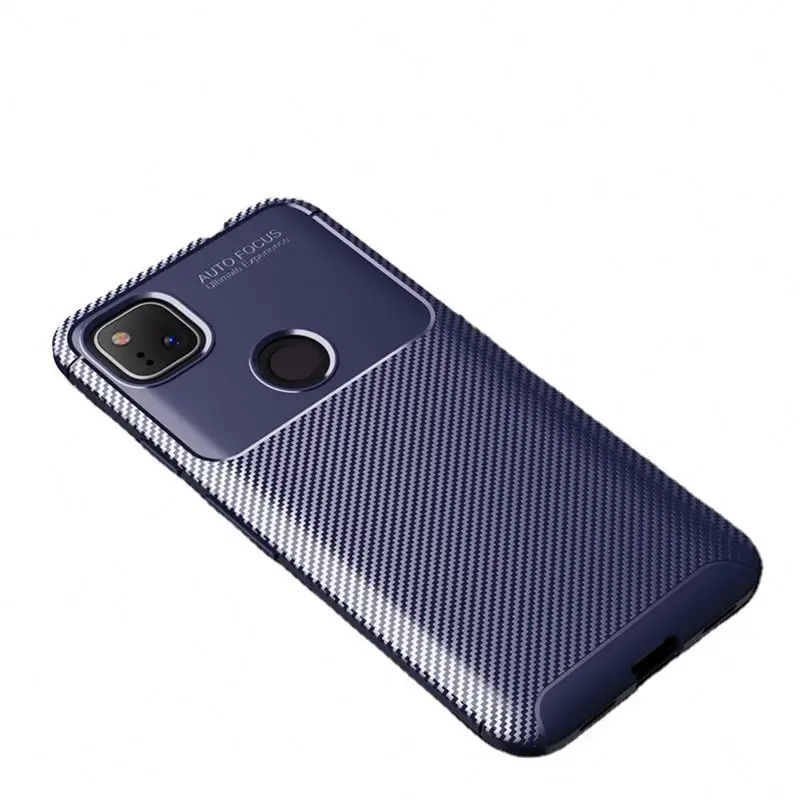 Coque en TPU douce en fibre de carbone Laudtec noir à lustre perlé pour téléphone mobile pour Google Pixel 4XL 4A 4 3XL 3A 3  