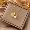 Gold Pearl Heart