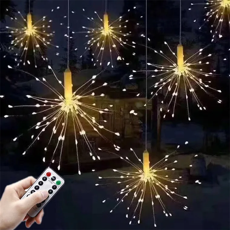 LED Starburst Light with Remote Meteor Firework Lights Christmas String  Lights