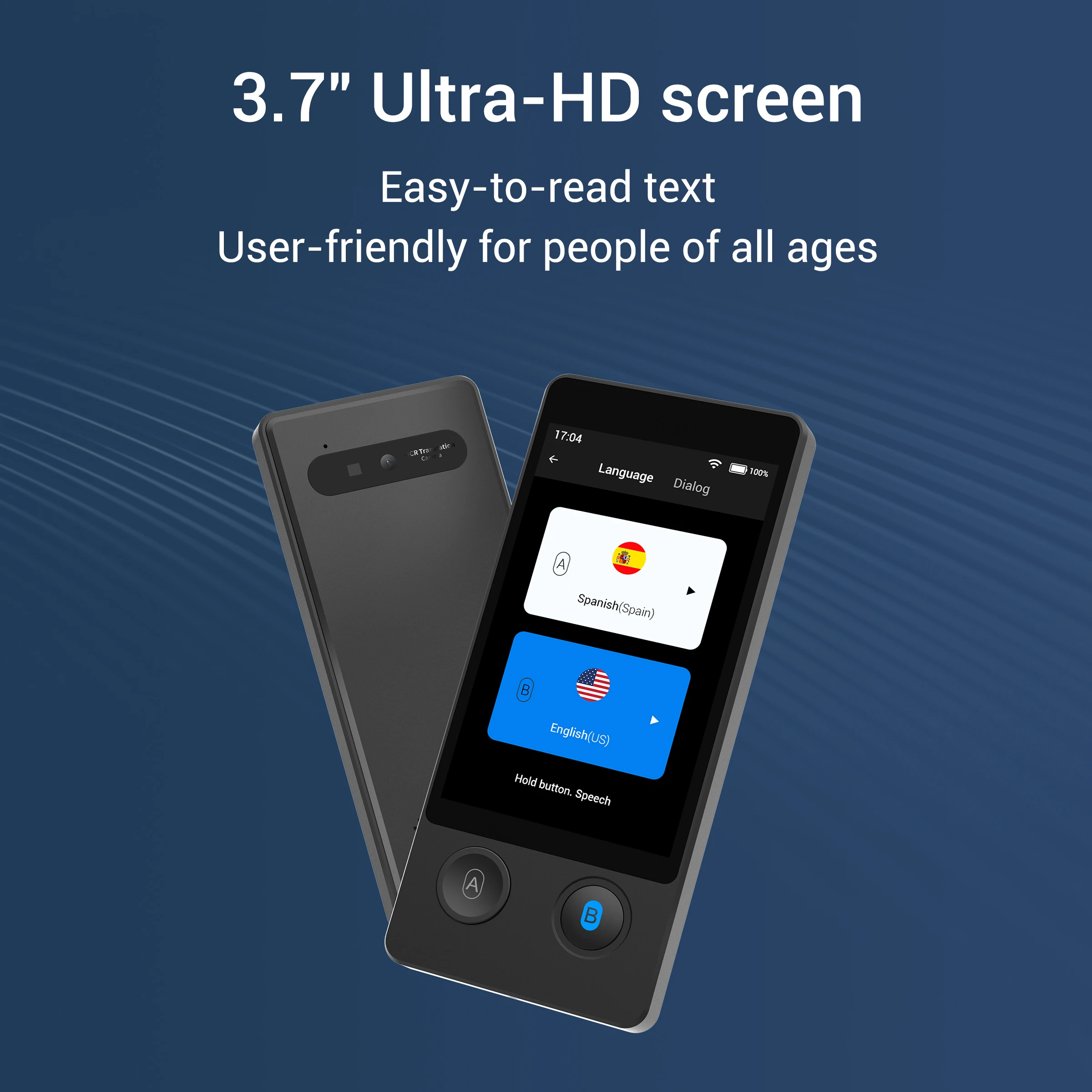 Wooask W12 スマート音声翻訳機 オンライン翻訳デバイス 電子機器