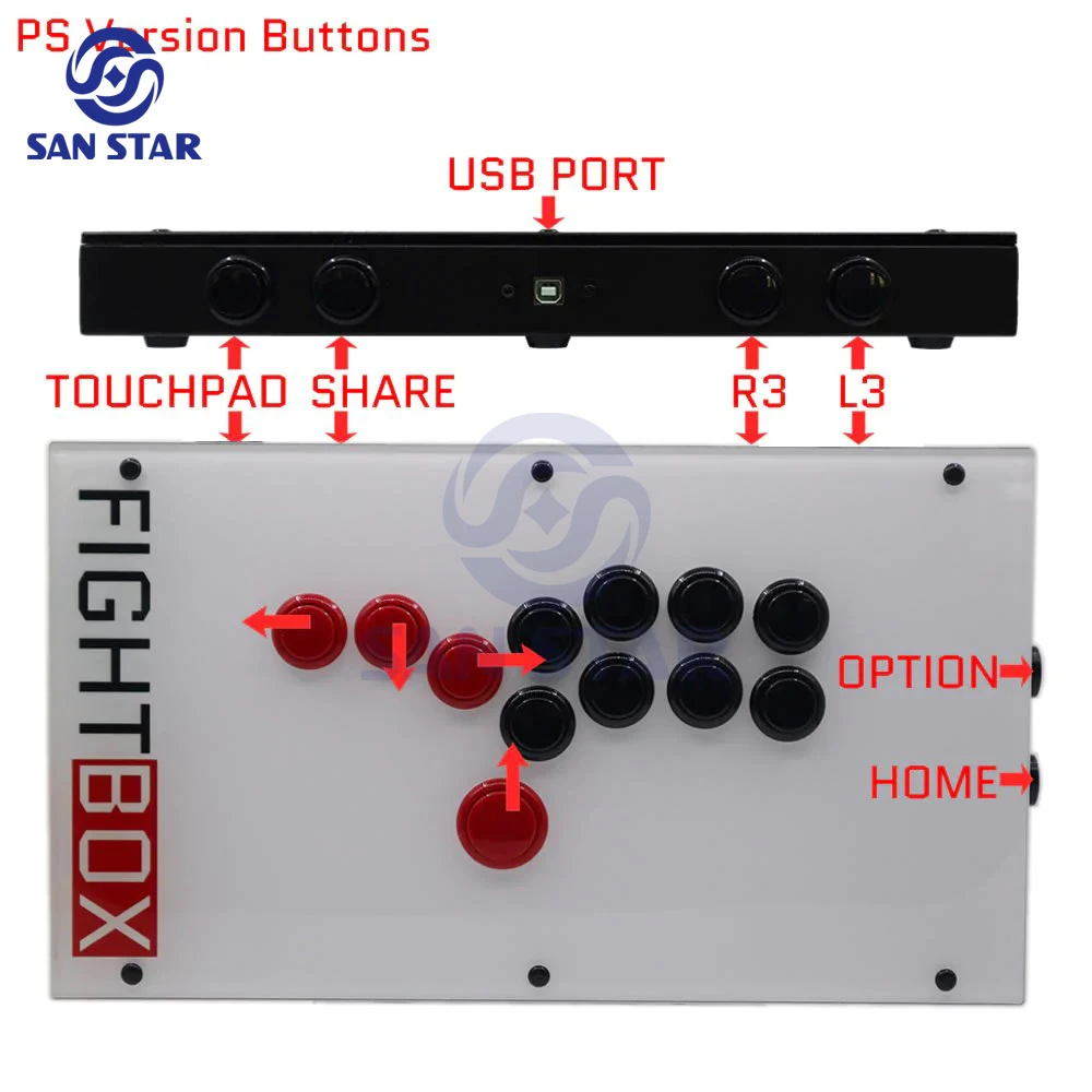 F1-PS5 All Buttons Sanwa OBSF-24 30 Hitbox Fight Stick Game Controller  Arcade FightBox Joystick For PS5/PS4/PS3/PC| Alibaba.com