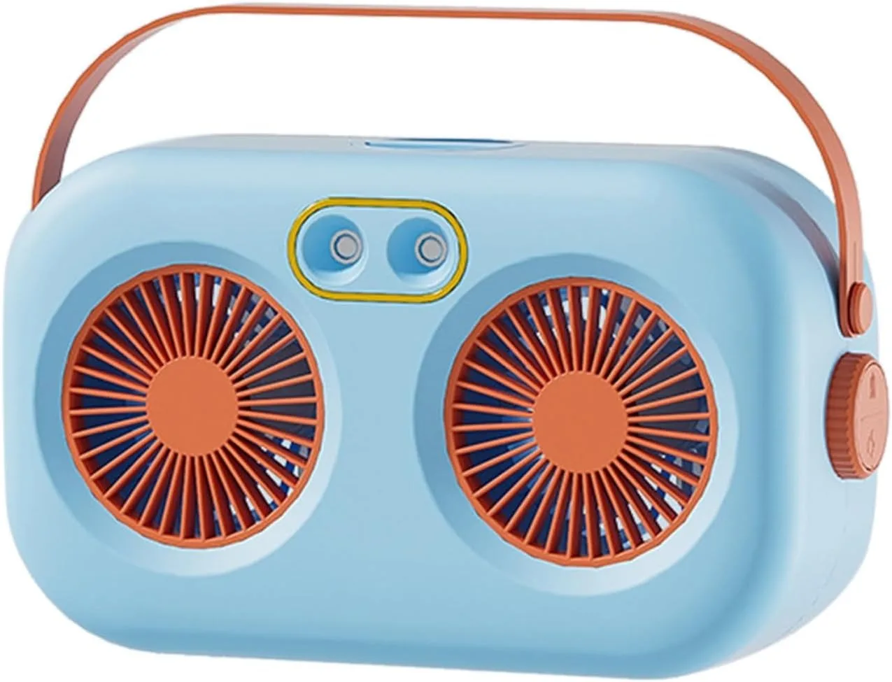 Neuer, kreativer und niedlicher Tischventilator mit zwei Sprühköpfen, Luftbefeuchtung und Tragegriff – Mini-Klimaanlage mit zwei Ventilatoren – ideales Sommergeschenk_voghion.com
