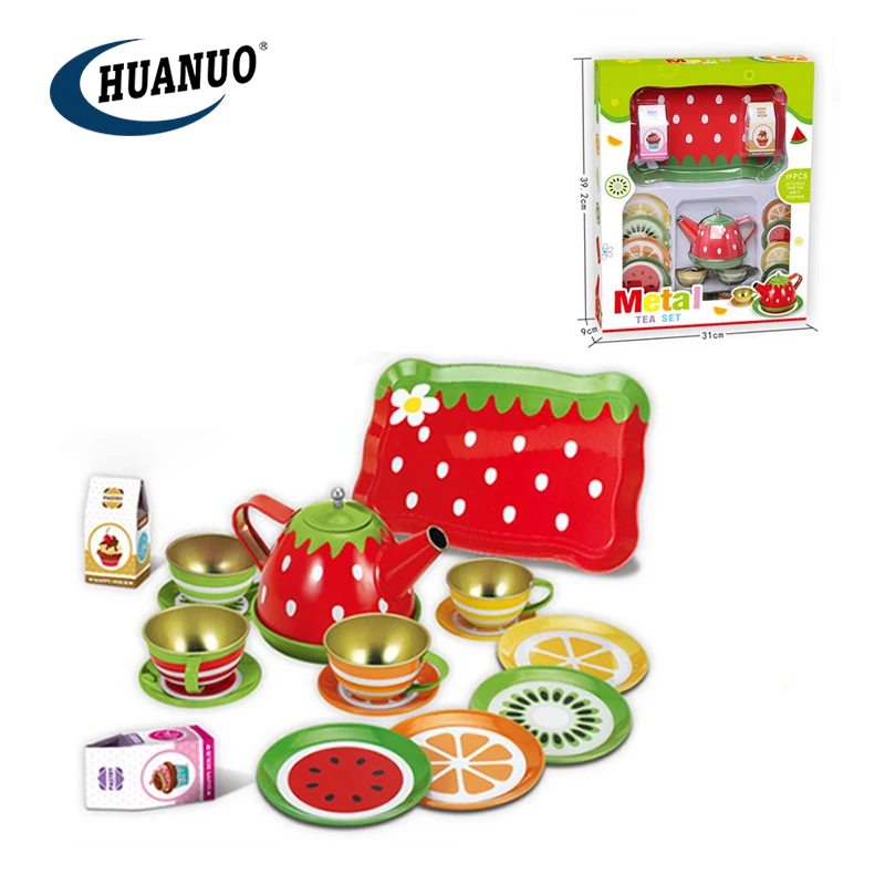 Wholesale Kids Tea Set Toys Pretend Play Kitchen Metal Kids Tea Set Toy ...