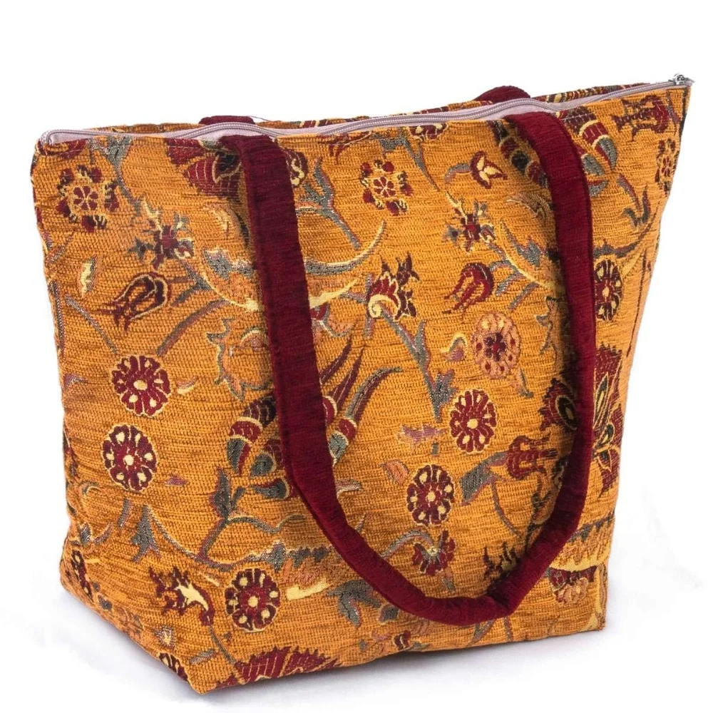 Orange Authentic Beach Bag With Tulip Design - Buy Turkish Bag,Ottoman ...