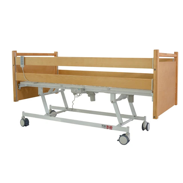 Multifunctional patient hospital beds electric  3 function  nursing bed with wooden bed head and tail