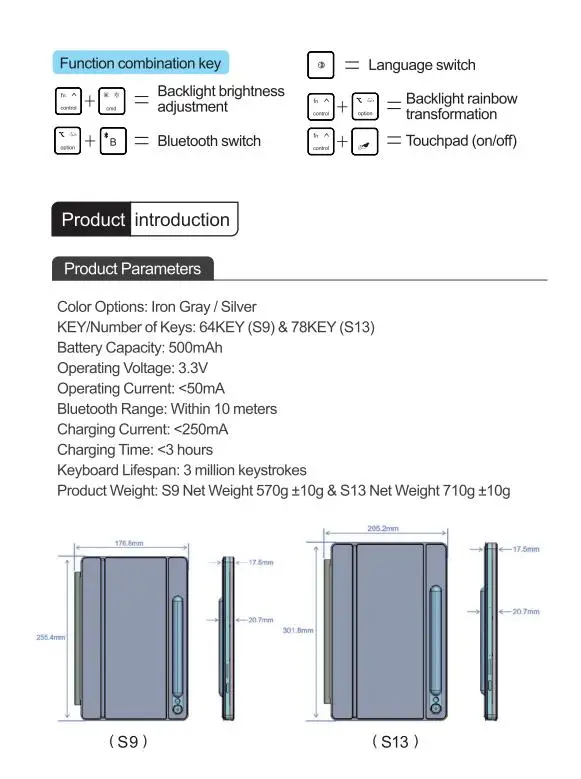 product prime keyboard case for for samsung galaxy tab s10fe  slim magnetic keyboard tablet case with pen holder with multi touch for s9-3