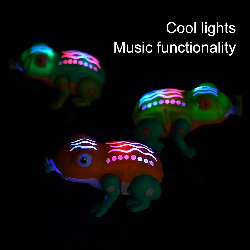 カエル Electric Walking Jumping Frog Toy with Light & Sound, Insect