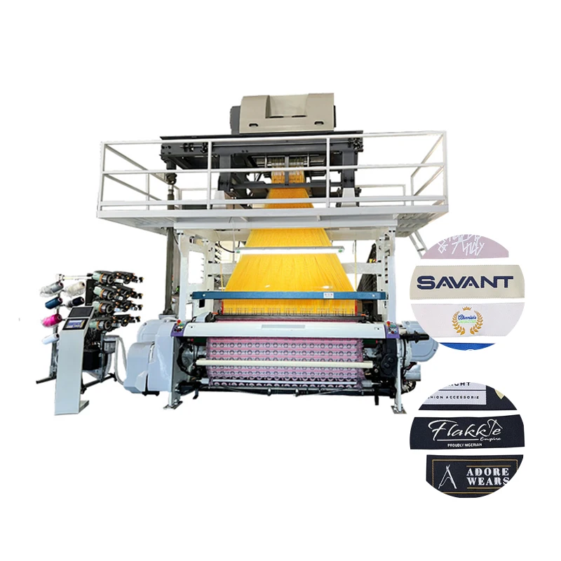 Goodfore Woven Label Knitting Machine for Clothes Garment Logo Jacquard Roll Woven Label Knitting Machine