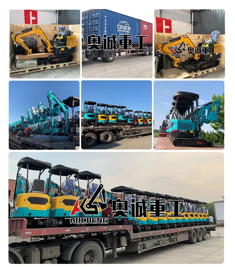 China Excavator 800 kg Mini Small Excavators 08 Mini Electric Digging Diesel Household Hook Machine