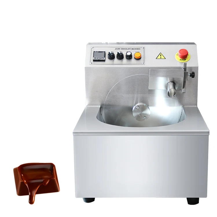 Mini Steel Automatic Hot Chocolate Tempering Chocolate Wheel Temperer Meter Machine with Vibrator Tap Modern Storage tank 5 8 kg