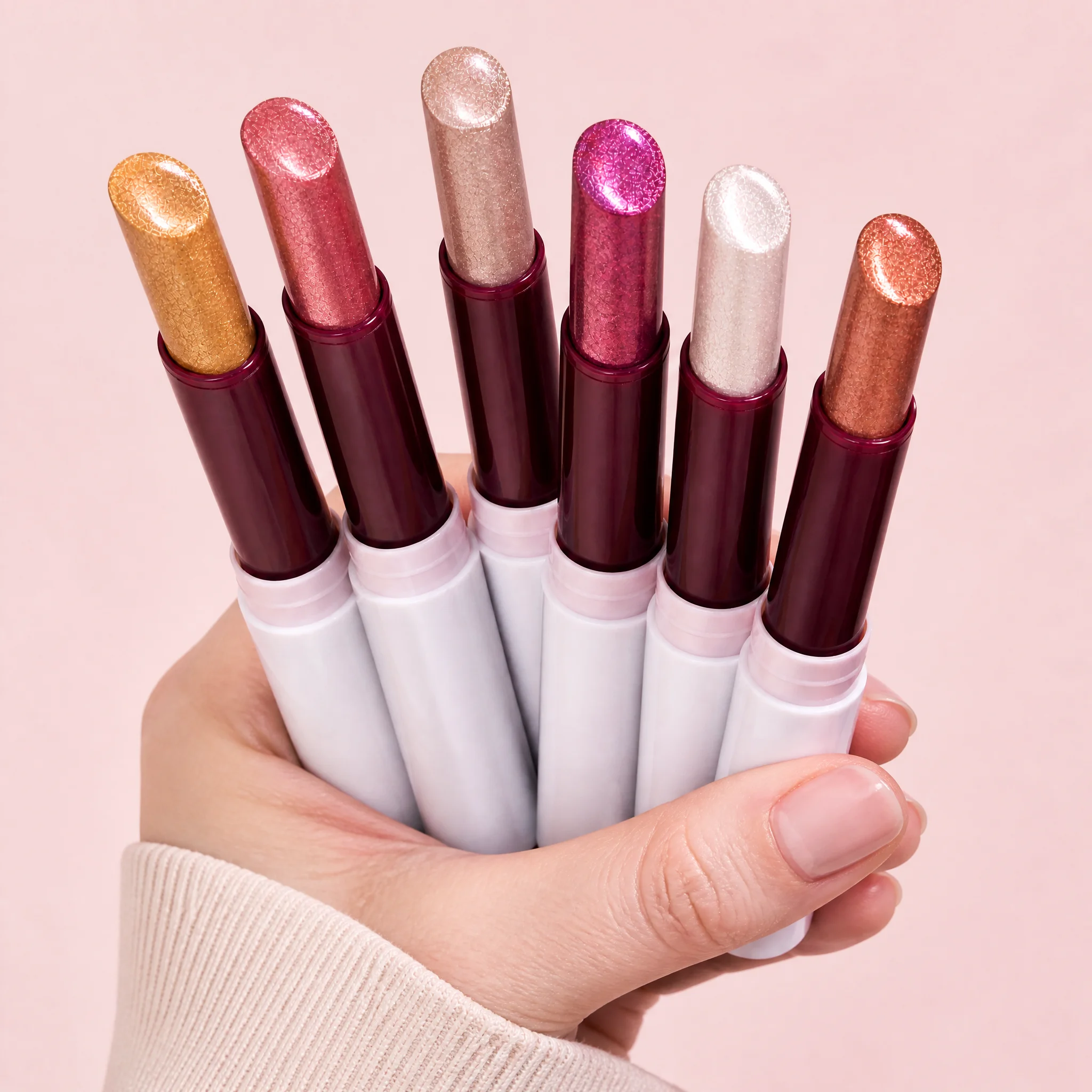 Jelly Eyeshadow Stick Glitter Eye Makeup Pen with Twist up Design for Daily Party and Festival Looks Private Label