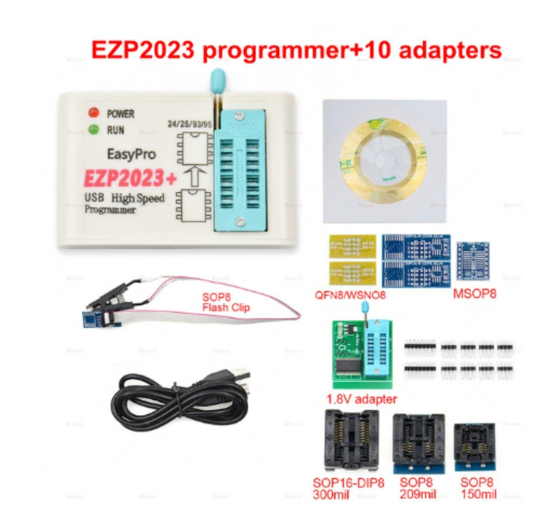 Easy Pro Programmer EZP2023 USB High-Speed Easy Pro SPI FLASH Programmer Offline 24/25/93 ...