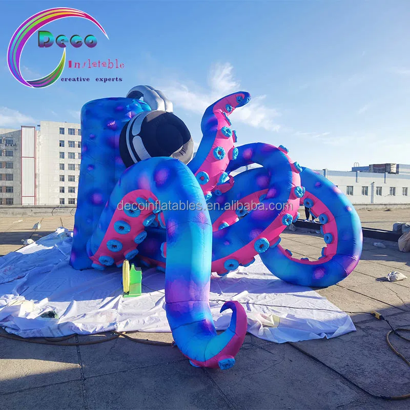 Concert Stage Decorations Large Inflatable Octopus Dj Booth Inflatable ...