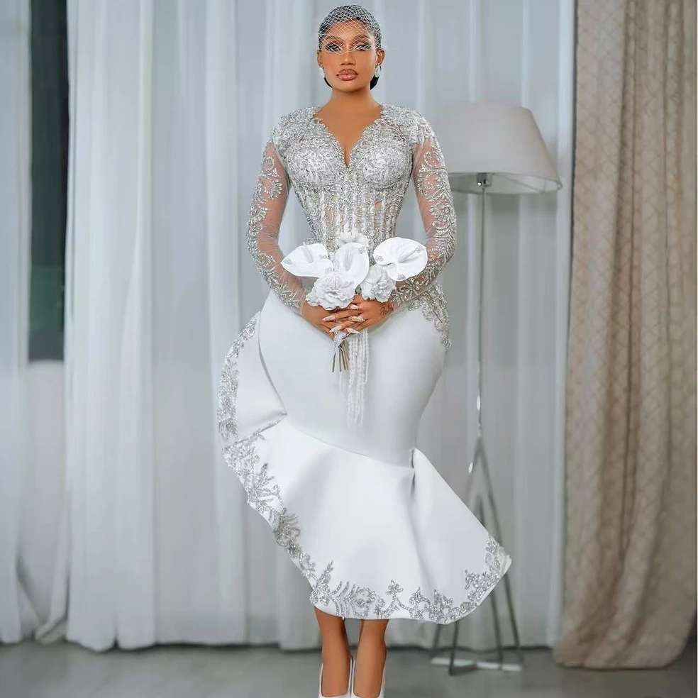 Elegant Wedding Dress with Heavy Beaded Lace - 2026