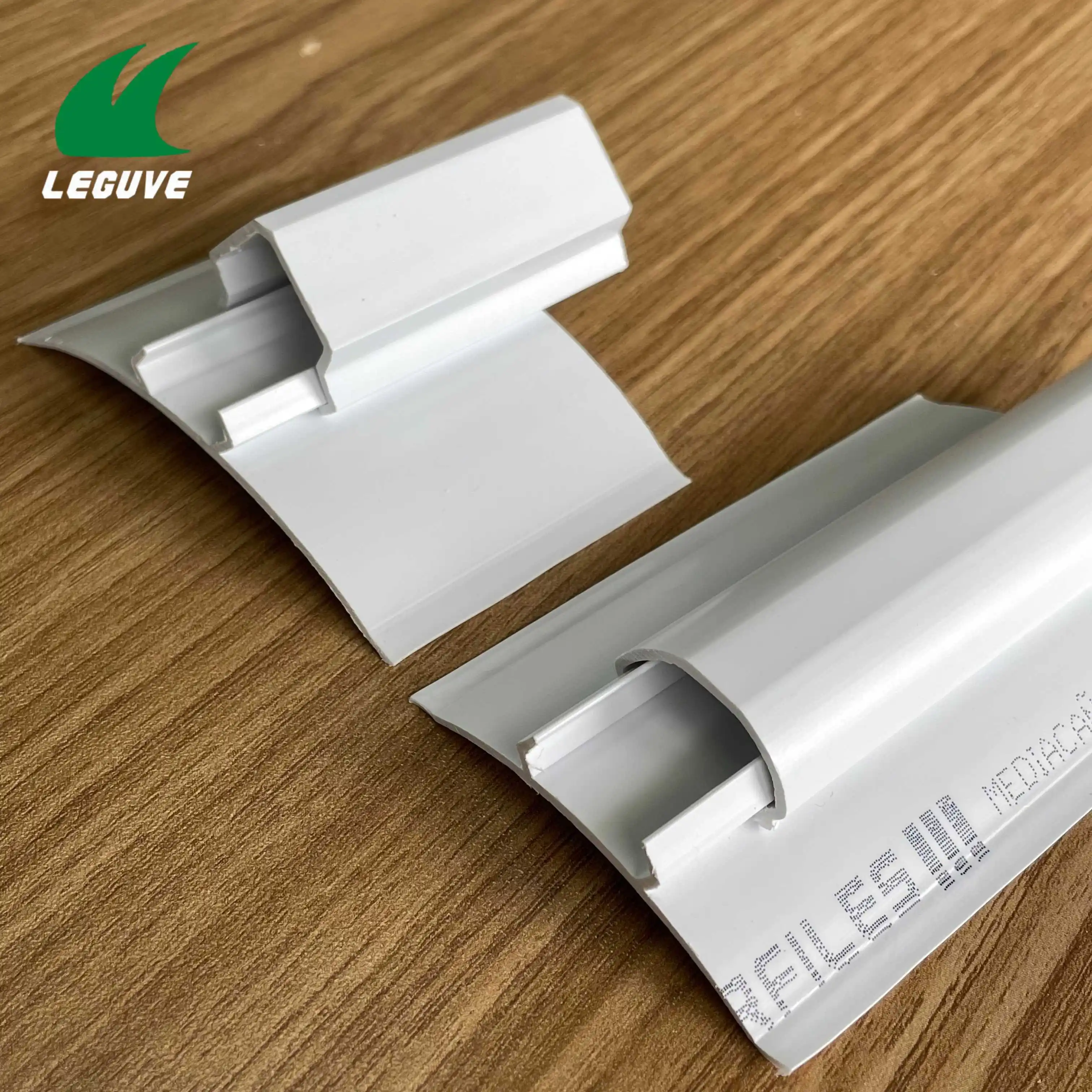 Leguwe Customizable  UPVC Tile Trim for Decoration Curved Wall Trim Strip PVC Tile Trim Plastic Strip