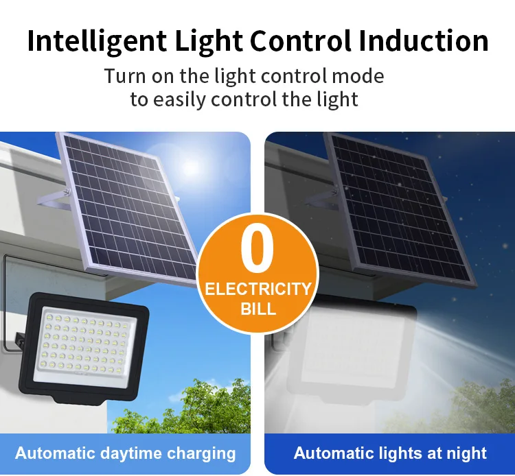 KCD Garden Portable High Power Motion Sensor 100w 300w 400w 500w Waterproof LED Floodlight Solar Flood Lights 1000w Outdoor
