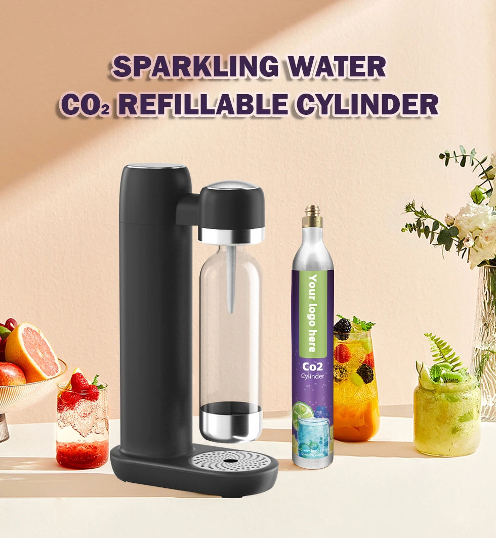 Soda Gas Cylinder Aluminum Soda Maker Co2 Bottles 0.6l Co2 Cylinder