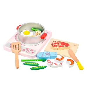 Multi-functional Cooking Pretend Role Play Set Induction Cooker Kitchen Educational Learning Toys for Kids Toddler Boys & Girls