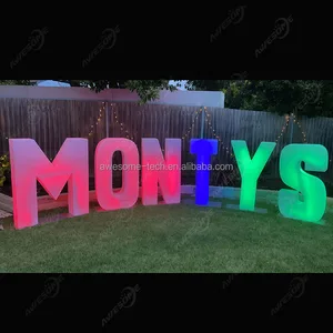 Custom Glowing Color Changing Led Letter Light Standing Large Waterproof Led Letters Light