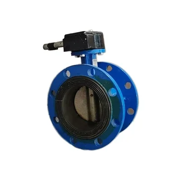 China factory ductile iron trench indicator butterfly valve test111 worm wheel butterfly valve