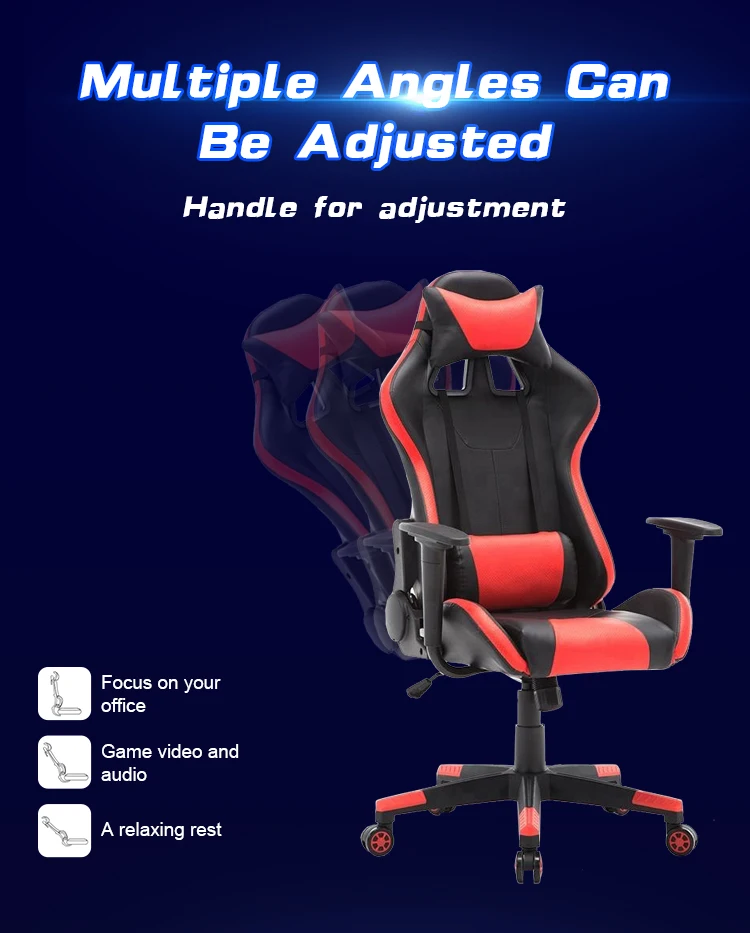 2023 Reclining Silla Gamer Cheap Red Comfortable Floor Gaming Chair 1