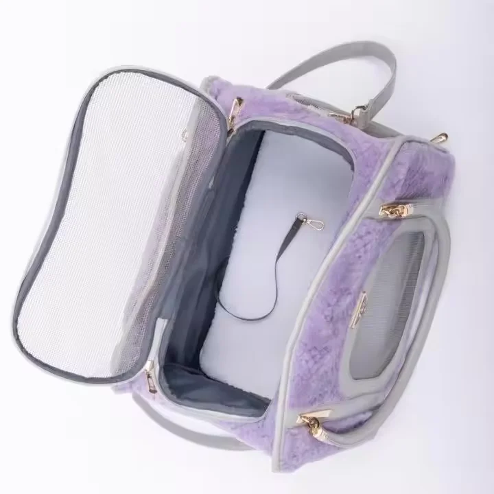 透气豪华宠物提篮聚酯小狗猫提篮带口袋休闲户外探险库存