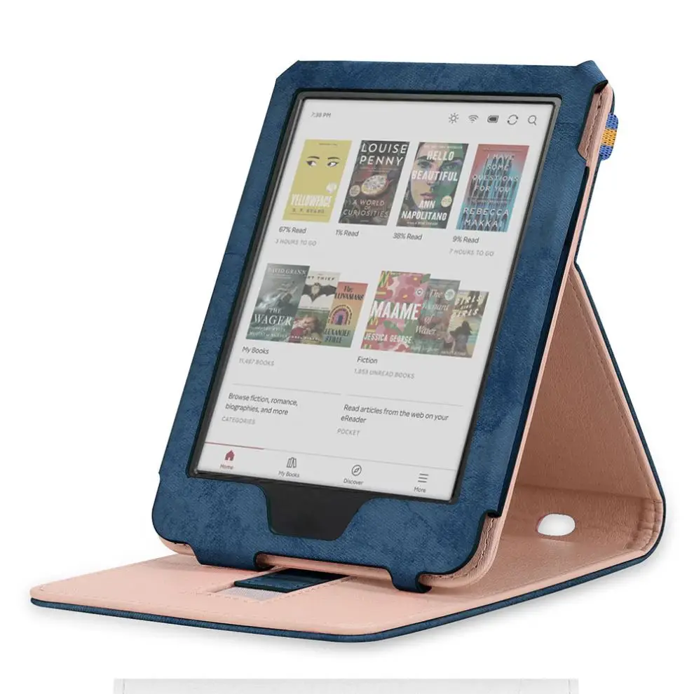 Foldable Leather Case For Kobo Clara Colour Bw 2E Nia Hd 6 Inch Kids Tablet E Reader Ebook Ereader Sleep Cover Pbk162 Laudtec