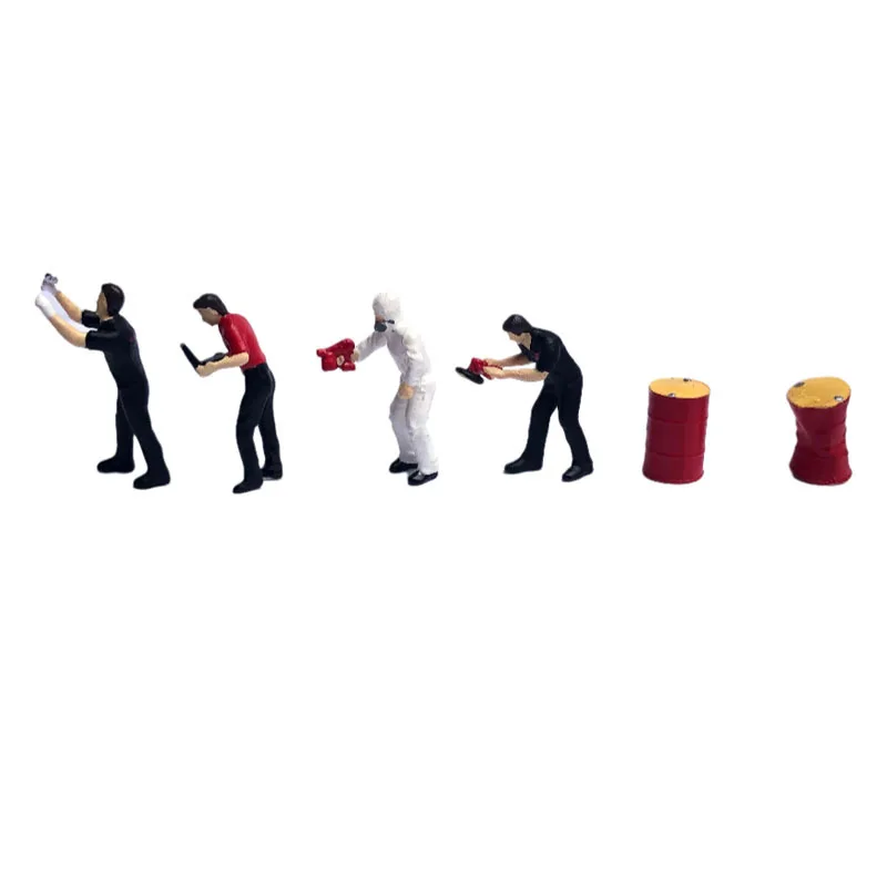 Модель железной дороги разные позы масштаб 1:64 O стоячие окрашенные фигурки рабочих людей