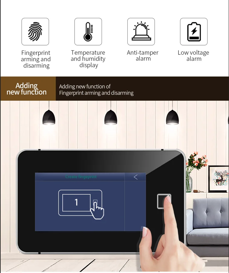 Smart Touch Screen Pir Motion Sensor Door And Window Sensor Home