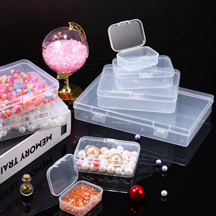 High Quality Rectangular Empty Mini Clear Plastic Organizer Storage Box ...