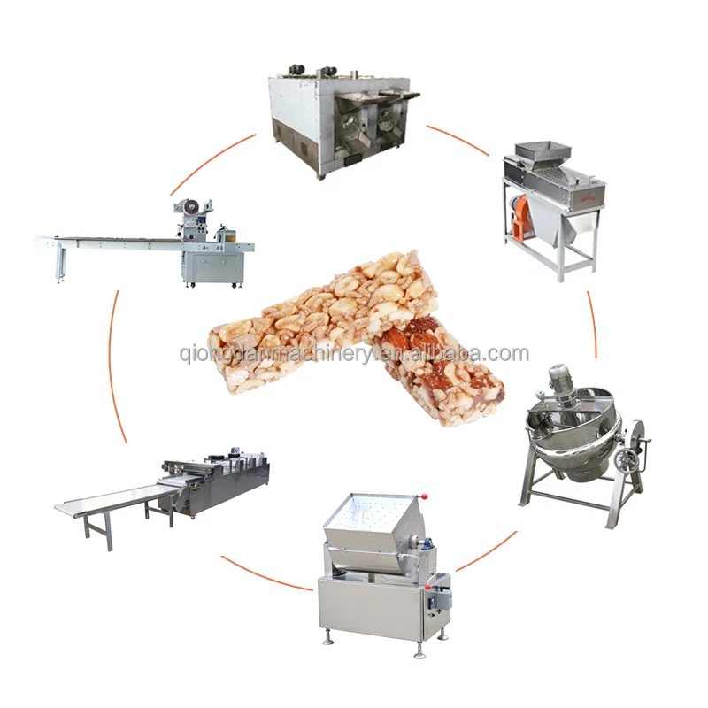 Factory Price Small Scale Business Oats bar Production Line Nuts Rice Cereal Granola Energy bar Forming Cutting Making Machine