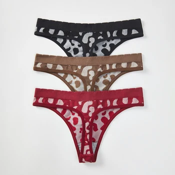 Cow Pattern Sexy Thongs and g String Women low-rise Hipster Women's Panties Plus Size Seamless Breathable Women's Underwear