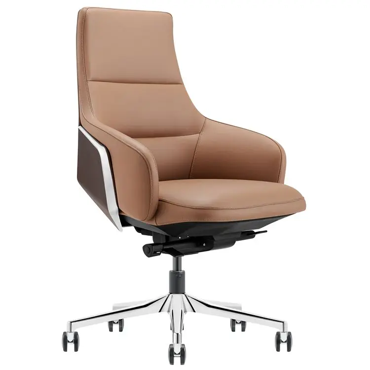 Leather Middle Back High End Swivel Unique Design Boss Revolving Luxury Modern Office Chairs