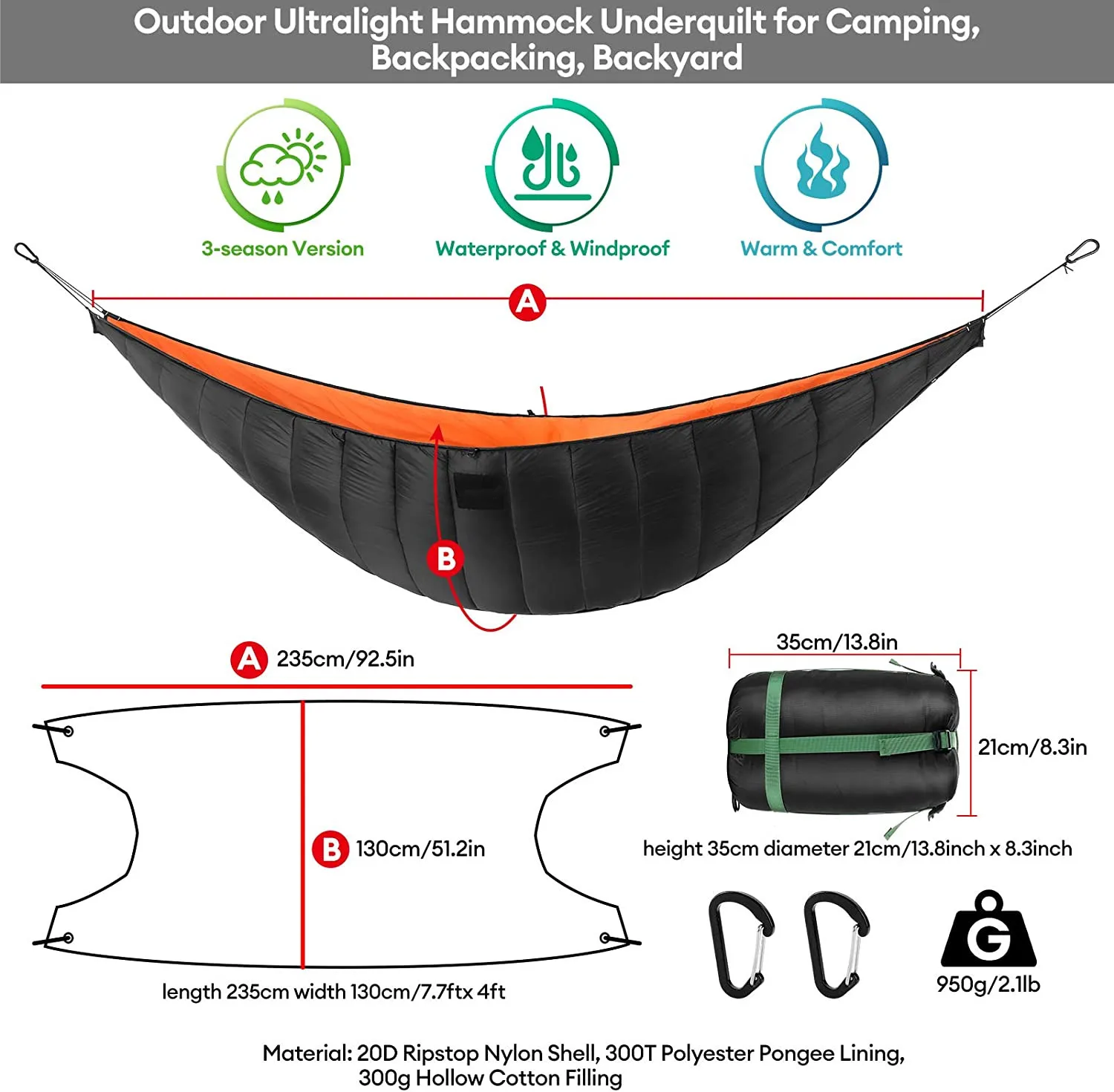 Hamac De Camping En Plein Air Portable Ultraléger Hiver Chaud Hamac De Camping En Plein Air Portable Ultraléger Hiver Chaud