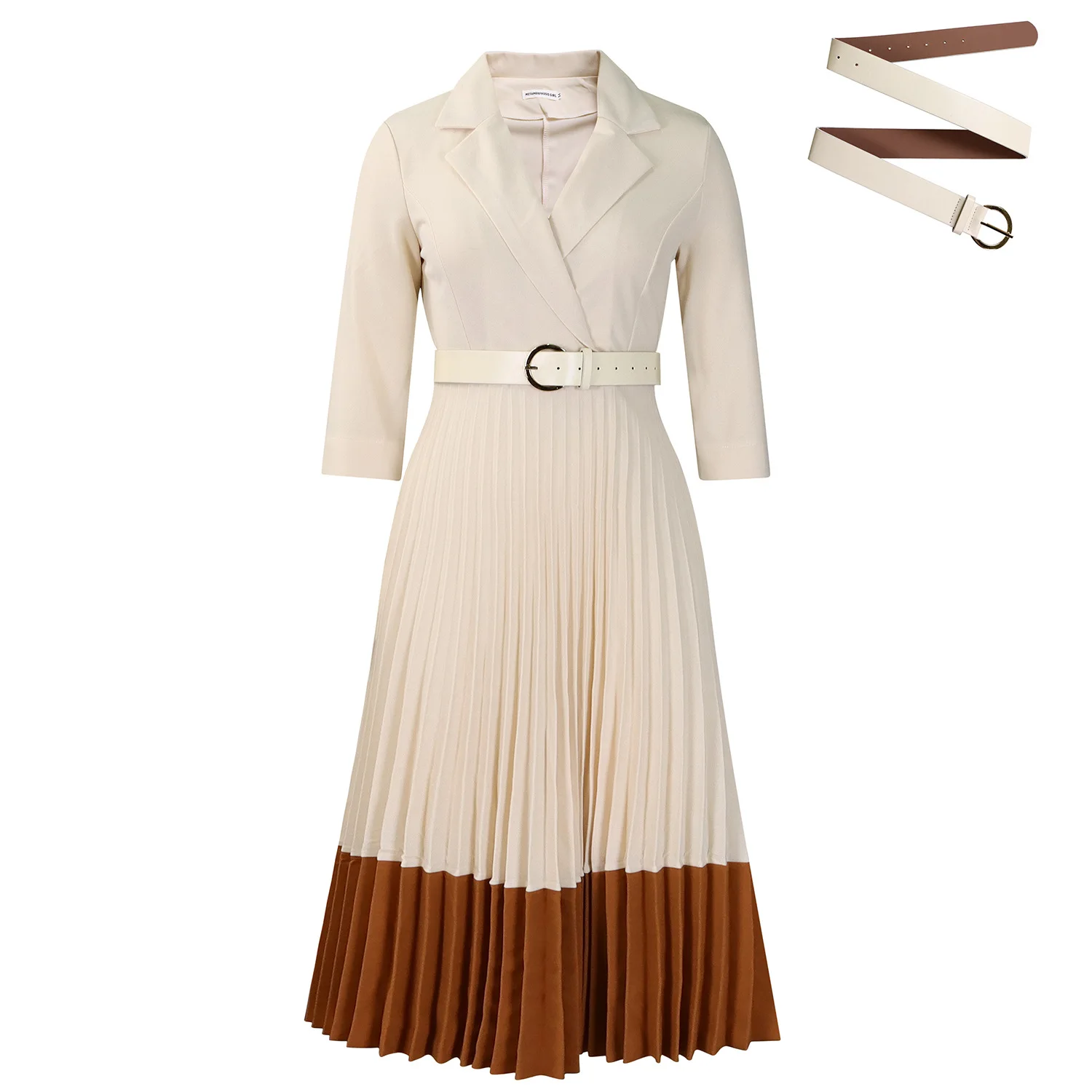 winter office patchwork dress Eloise Patchwork Dress